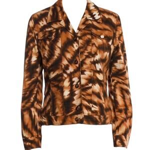 Vintage Escada Brown and Tan Patterned Jacket